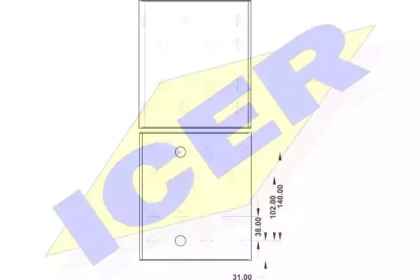 Комплект колодки тормозной накладки ICER 21 9098 00